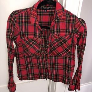 Topshop red plaid flannel